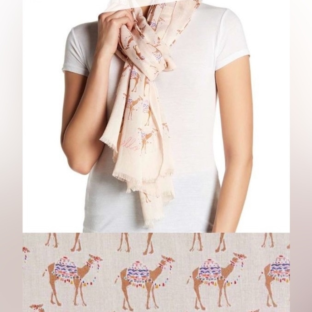 Kate Spade Camel March Scarf Blush Pink